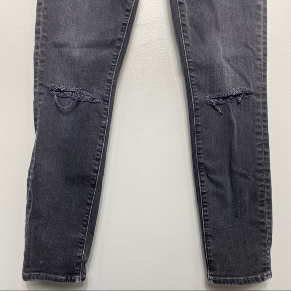 ANTHROPOLOGIE Pilcro and The Letterpress Washed Black Distressed Skinny Jeans - Picture 2 of 7
